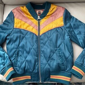 Classic Rock Couture Quilted Women's Rising Sun Small Hippy Boho Jacket